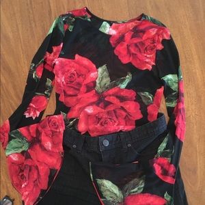 Body mesh blouse inspired in Dolce Gabbana,